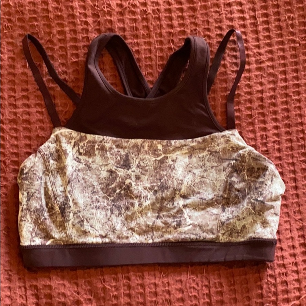 Boutique High Neck Strappy Sports Bra